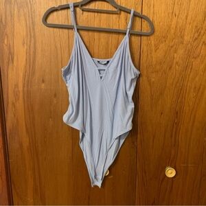Blue ribbed body suit SHEIN size 3XL spaghetti strap